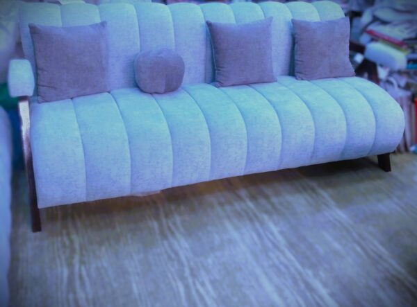 3 seated sofa white and purple