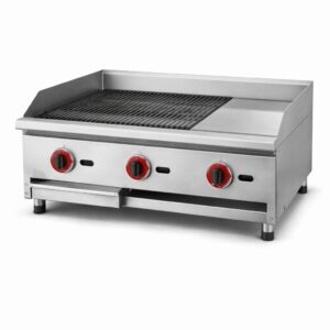 Commercial Gas Griddle & Charbroiler (2-in-1) – Catering Grill Station