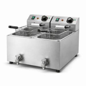 Commercial Double Deep Fryer (Stainless Steel) – Catering & Event Kitchen